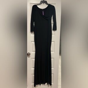 Ecavus Black Womens Off Shoulder Maternity Dress Size Small